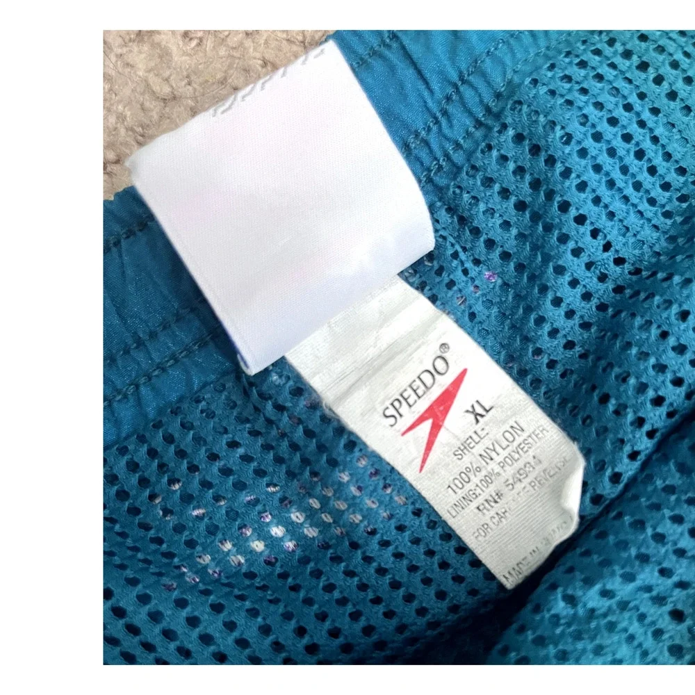 Men's Blue and Black Speedo Swimtrunks XL